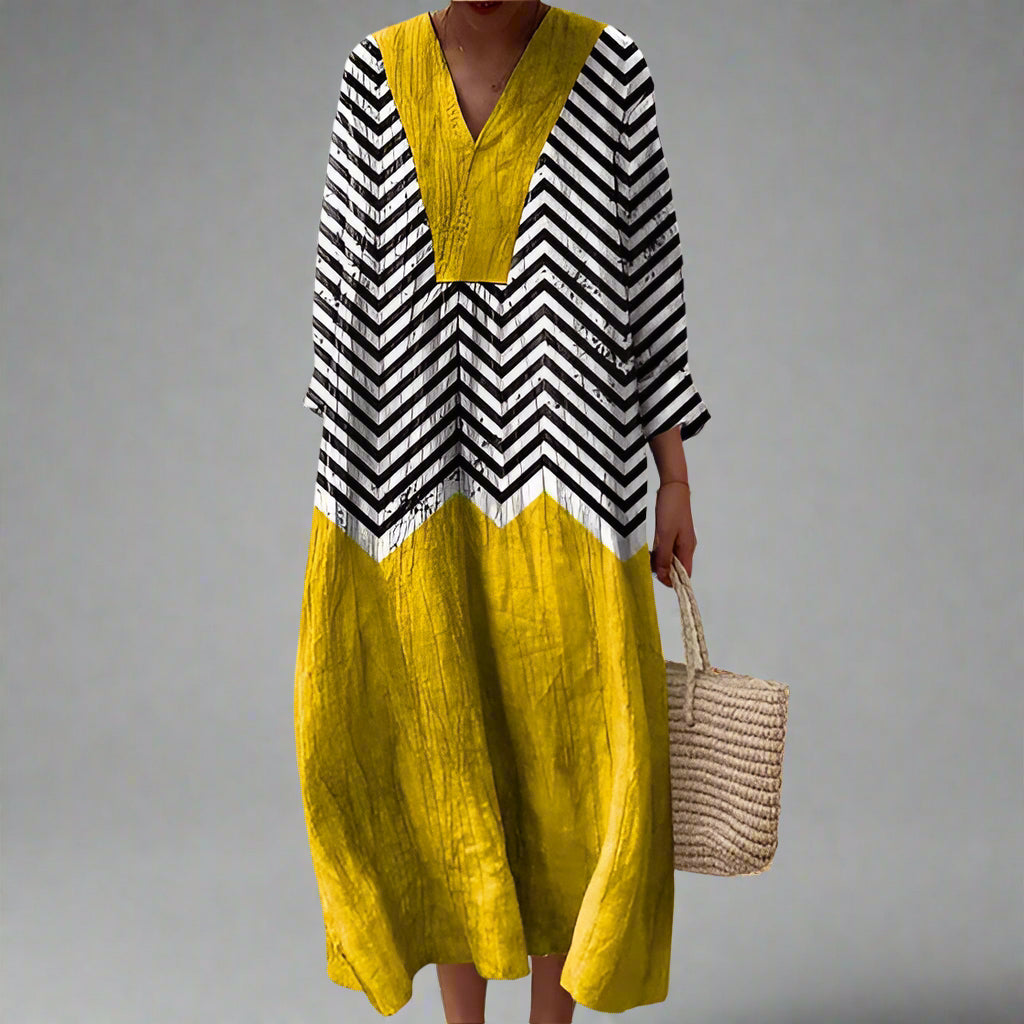 Simone | Elegante geometrische jurk