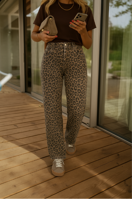 NADINE | DE LEOPARDEN FLARED BROEK