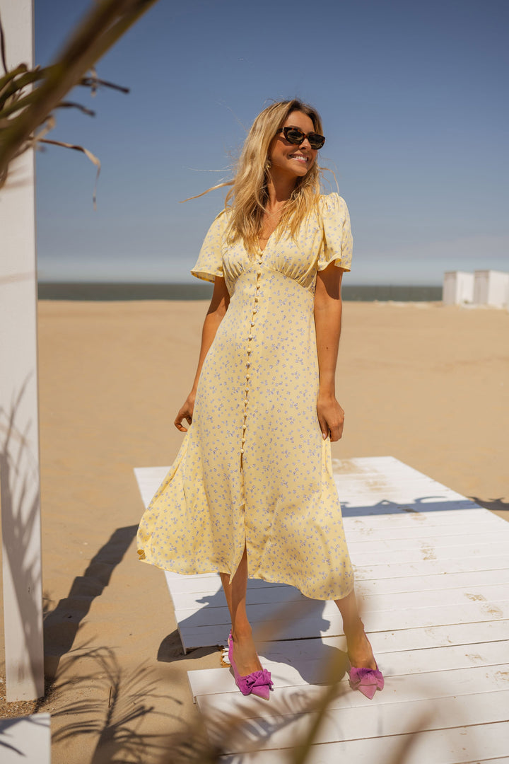 Sofie | De Bloemenprint Zomer Midi-jurk