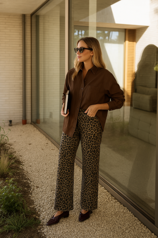 NADINE | DE LEOPARDEN FLARED BROEK