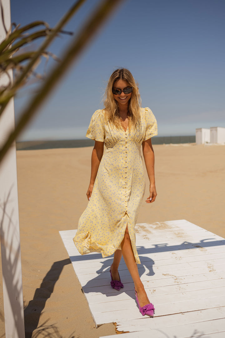 Sofie | De Bloemenprint Zomer Midi-jurk