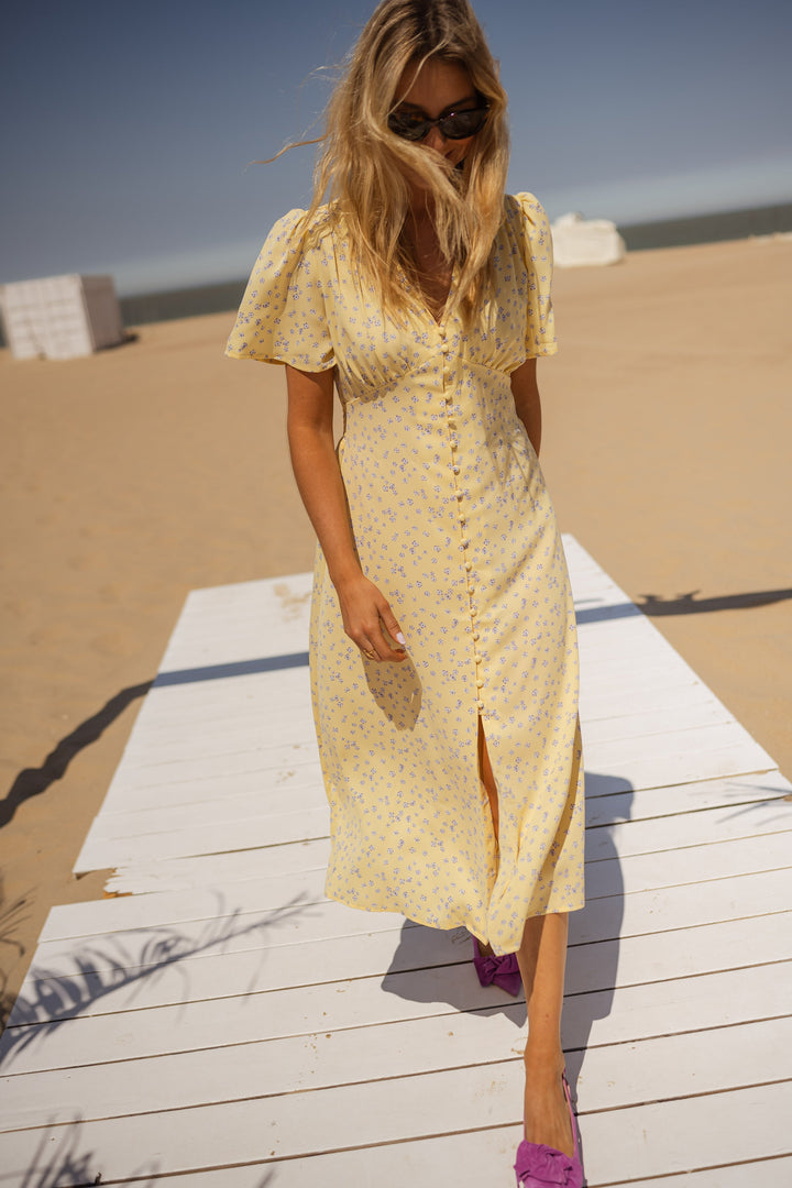 Sofie | De Bloemenprint Zomer Midi-jurk