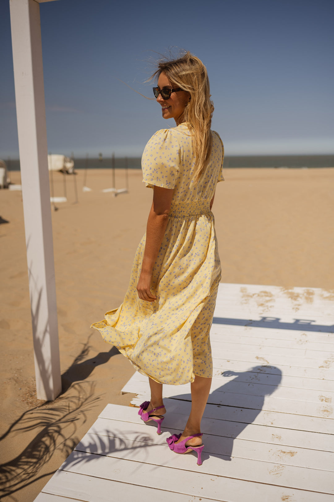 Sofie | De Bloemenprint Zomer Midi-jurk