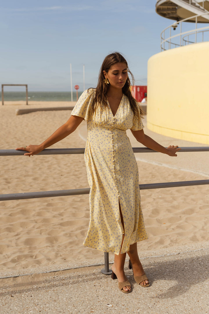 Sofie | De Bloemenprint Zomer Midi-jurk