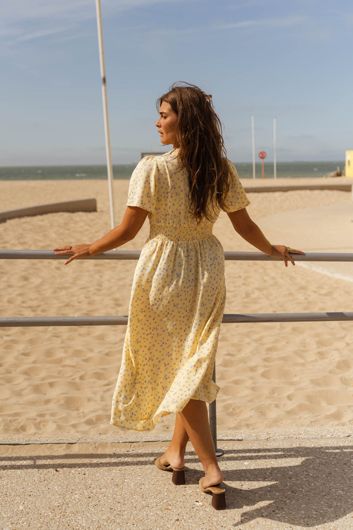 Sofie | De Bloemenprint Zomer Midi-jurk
