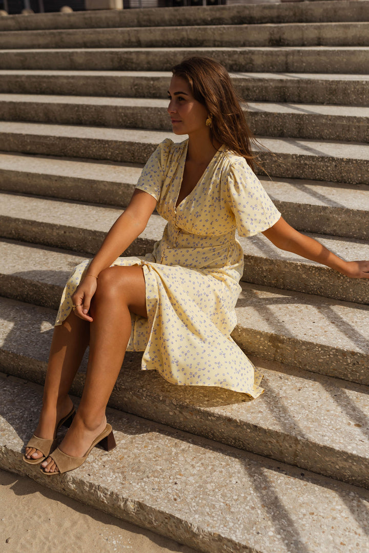Sofie | De Bloemenprint Zomer Midi-jurk