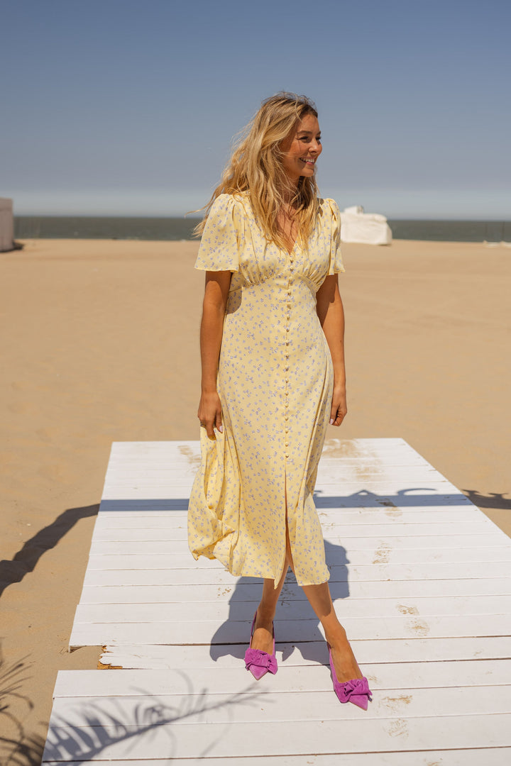 Sofie | De Bloemenprint Zomer Midi-jurk