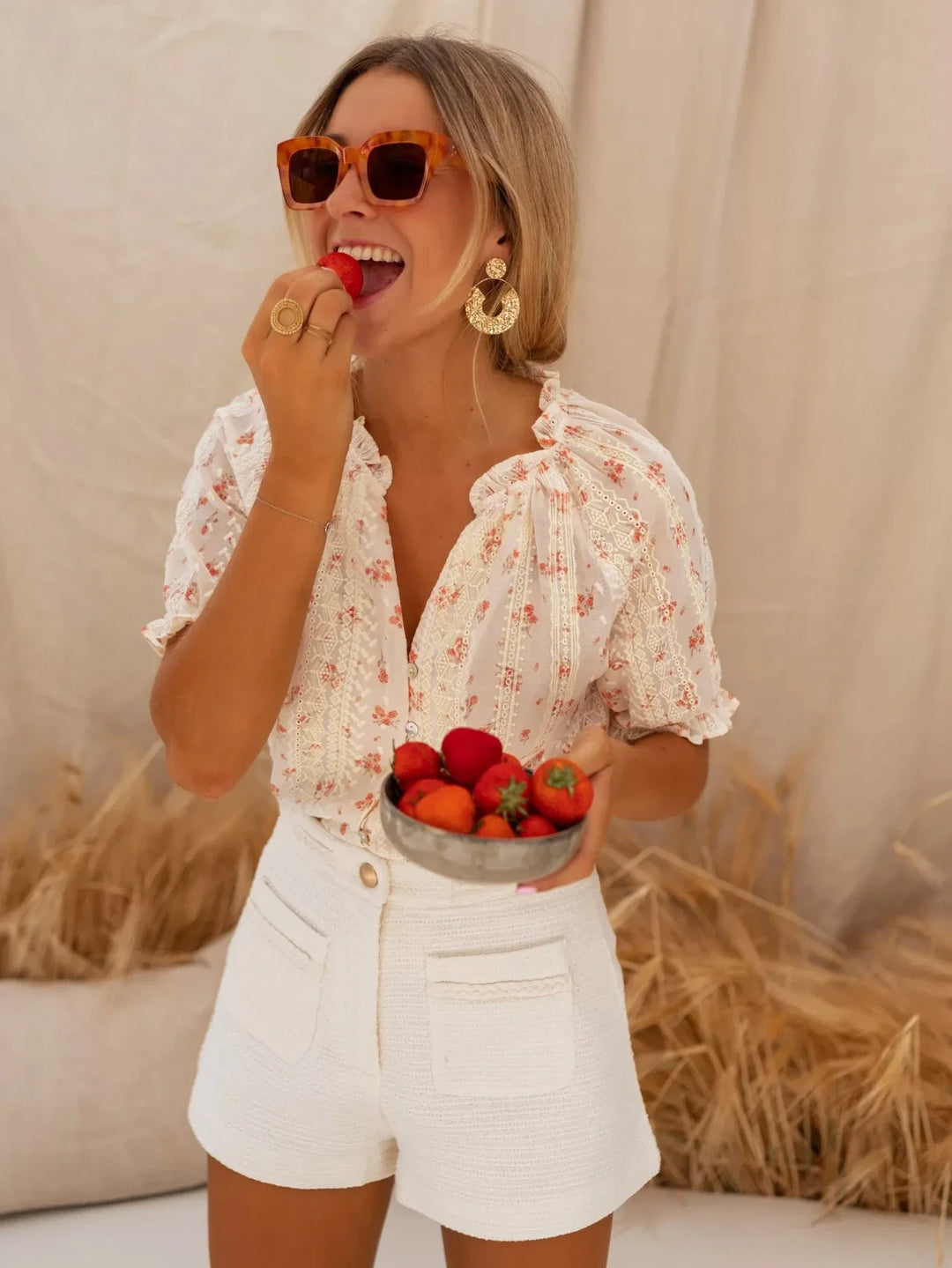 ELINA | LICHTE ZOMERBLOUSE MET ROMANTISCHE CHARME